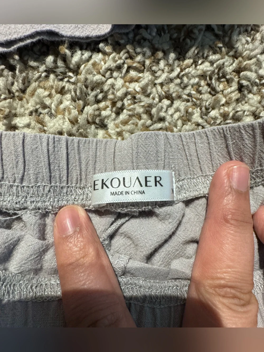 Ekouaer Relaxed Wide-Leg Joggers Set - Gray - Picture 4 of 7